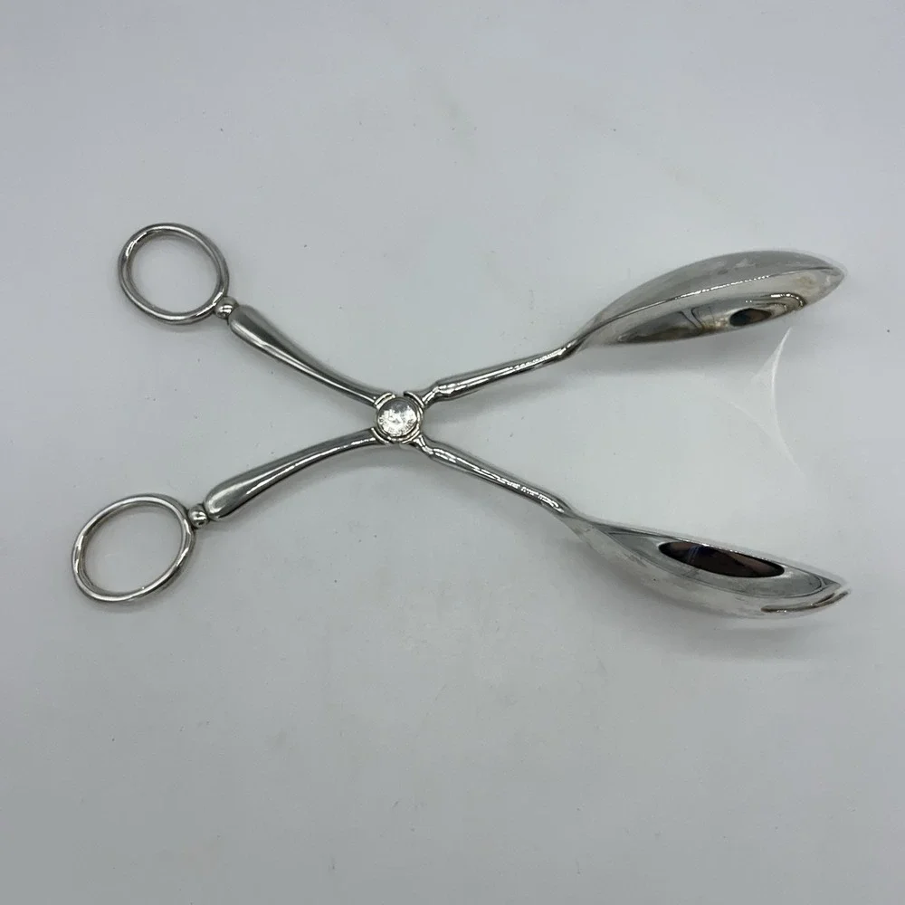 International Silver Company Silver-Plated Serving‎ Tongs Salad Ice Vintage EUC